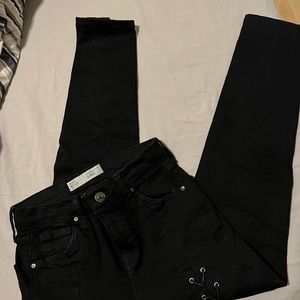 Topshop Jaime lace up jeans
